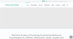 Desktop Screenshot of nexuspsychology.com.au