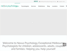 Tablet Screenshot of nexuspsychology.com.au